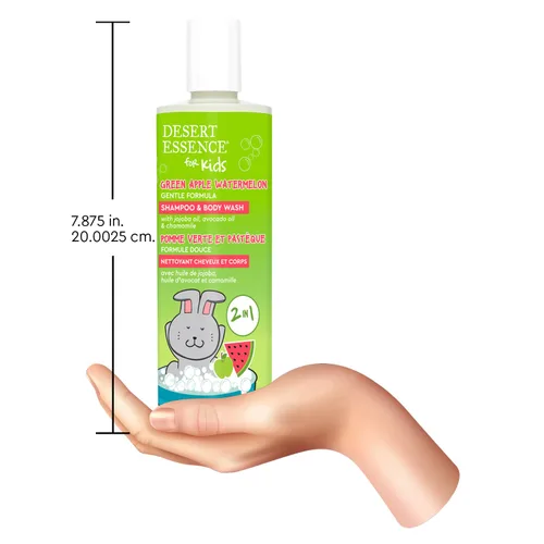 Vista 6 de Desert Essence Champú y gel de baño 2 en 1 para niños, 12.0 onzas líquidas, vegano, sin gluten, sin crueldad animal, deja el cabello y la piel