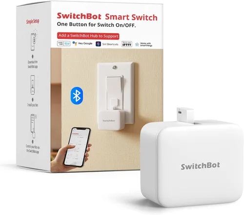 Vista 12 de Switchbot Empujador de botón de interruptor inteligente (Bluetooth): Fingerbot para interruptor basculante/botones unidireccionales, control