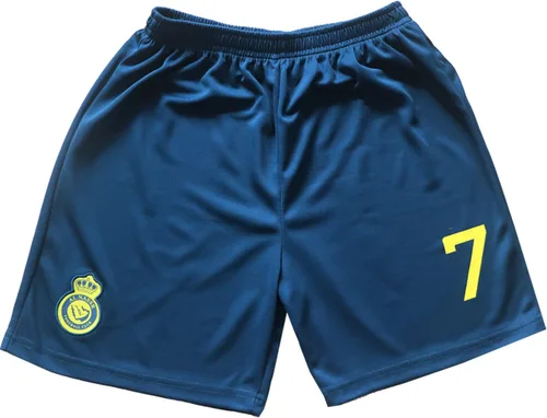 Vista 5 de LeenBD Ronaldo N 7 Away NASSR Riyadh Al - Kit de camiseta de fútbol para niños, conjunto de calcetines cortos, tallas juveniles