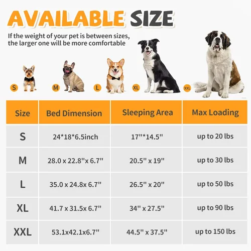 Vista 7 de [Usado] Makigued Cama ortopédica para perros medianos, sofá de espuma para mascotas con forro impermeable, funda extraíble lavable, parte inferior