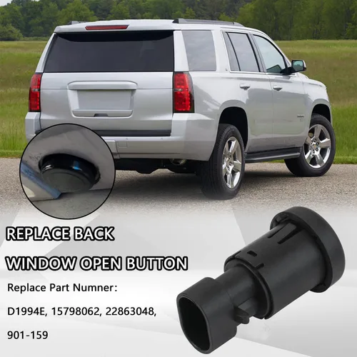 Vista 5 de Botón de interruptor de liberación de cristal de la ventana del elevador trasero para Chevy Tahoe 07-14 Compatible con Cadillac Escalade GMC Yukon