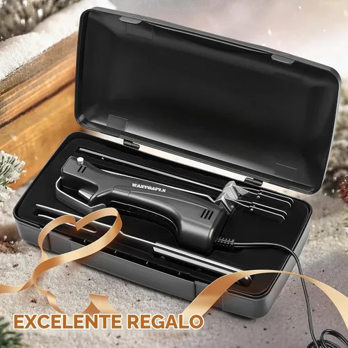 Vista 6 de Cuchillo Eléctrico - Juego de Cuchillos para Trinchar, Mango Ergonómico Negro, Cuchillos Eléctricos que Cortan 2000 Veces/Minuto con Cable