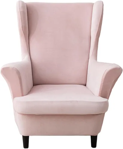 Vista 12 de Eco-Ancheng Wingback - Fundas para silla de 2 piezas para sillas con respaldo de ala, fundas de terciopelo lavables para sillas con respaldo de ala