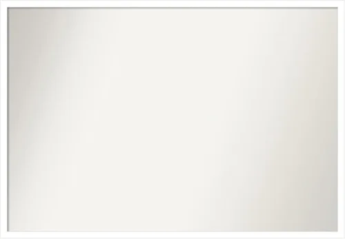 Vista 35 de Amanti Art Espejo de baño blanco para sobre el fregadero, 22 x 45 pulgadas, espejo de tocador rectangular blanco Lucie, marco de madera moderno