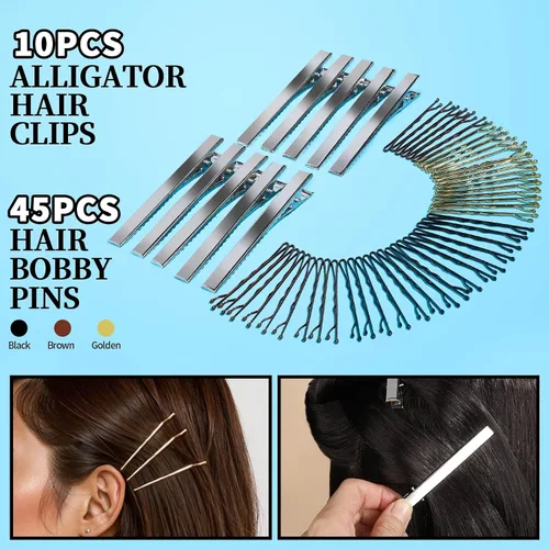 Vista 7 de FANDAMEI Kit de accesorios para el cabello – Lazos elásticos para el cabello, bandas de algodón, bandas de goma, horquillas para el cabello, peine
