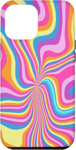 Vista 6 de Funda psicodélica psicodélica para iPhone 15 Groovy Liquid Swirl Retro de los años 70 y 80