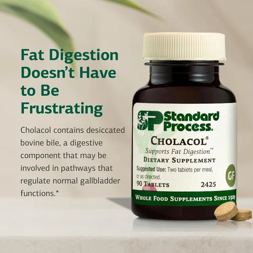 Vista 3 de Standard Process Inc. Cholacol - Suplemento de apoyo a la vesícula biliar - Suplemento para la digestión de grasas para la salud digestiva