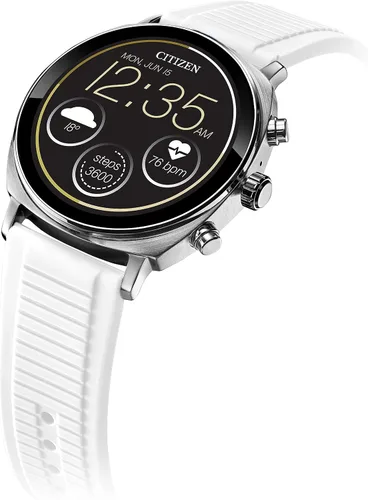 Vista 2 de Citizen CZ Smart PQ2 - Reloj inteligente unisex de 1.614 in con aplicación YouQ con IBM Watson® AI y NASA Research, Wear OS por Google, recursos