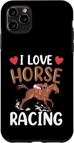 Vista 12 de Funda para iPhone 13 I Love Horse Racing Horses Race Racer