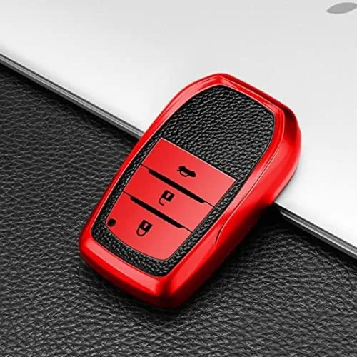 Vista 4 de TPU Car Key Case Holder Cover, for Toyota Fortuner Land Cruiser Hilux Camry Coralla Crown RAV4 Highland Riez Prado Innova