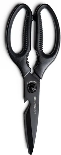 Vista 7 de Messermeister tijeras de cocina de 8.5 pulgadas, Negro