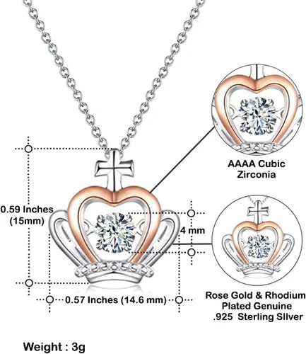 Vista 5 de Epic Wife If Dreams Really do Come True Then I Will Have Found a Way to Love You Perfect Holiday Crown Pendant Necklace from Wife