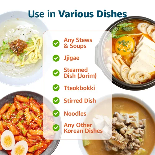 Vista 5 de KD Home - Caldo de mariscos coreano, base de sopa instantánea multiusos hecha con sabor picante de anchoa, cangrejo, camarones y algas, 4.06 oz