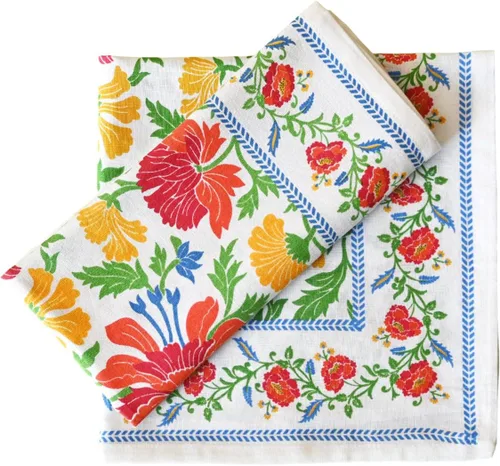 Vista 66 de Fingercraft - Juego de 12 servilletas de tela de mezcla de algodón y lino, con estampado, perfecta para fiestas, cenas, bodas, cócteles y Navidad