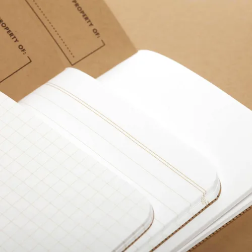 Vista 5 de Field Notes: Paquete Original de Kraft de 3 - Papel Mixto (1 Gráfico/Cuadrícula, 1 Rayado/Lineado, 1 Liso/Blanco) Cuadernos de Notas - Cuadernos