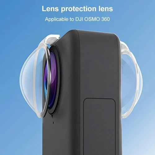 Vista 5 de Protector de lente para DJI Osmo 360, protector de lente de PC de alta transparencia, resistente a los arañazos y al polvo para lente de cámara