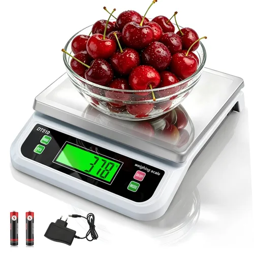 Vista 8 de Báscula digital grande de cocina de 66 lb 30 kg, báscula de alimentos para hornear, cocinar, pan, carne con función de tara y cuenta preparatoria
