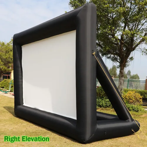 Vista 8 de Pantalla de proyector de película inflable de 16 pies, pantalla de proyector para interiores y exteriores con bolsa de transporte para proyección