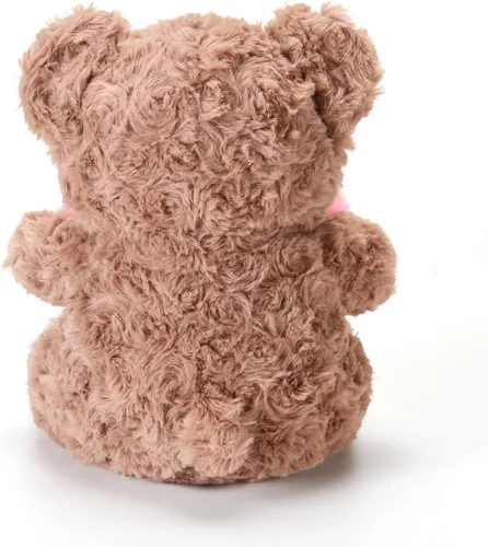 Vista 3 de Lindo oso de peluche con corazón rosa para niños, suave oso de peluche para el día de San Valentín, para novias, niños o mamá