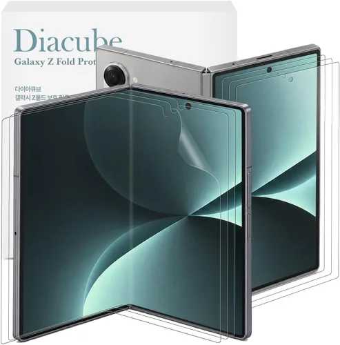 Vista 9 de [Paquete de 3+3] para Samsung Galaxy Z Fold 3 5G, protector de pantalla mate antirreflejos EPU+TPU, interior + 3 unidades frontales, antihuellas