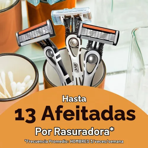 Vista 6 de BIC Flex 5 Sensitive - Maquinillas de afeitar desechables de 5 cuchillas para hombre, afeitado cómodo, paquete de 2