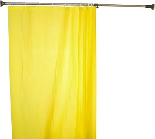 Vista 12 de BAOYOUNI Barra de cortina de ducha extensible, recta, ovalada, para ventana, barra de tensión, barra de metal para armario, percha de ropa