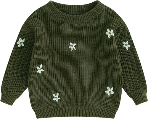 Vista 30 de Karwuiio Suéter de punto para bebé, niña, niño, cuello redondo, manga larga, sudadera para otoño e invierno A-gris