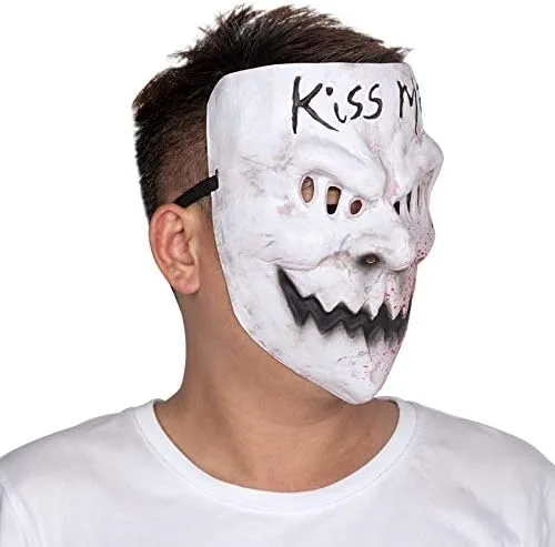 Vista 3 de Máscara aterradora de Halloween de Anarchy God EL Rave Party Purge Kiss Me