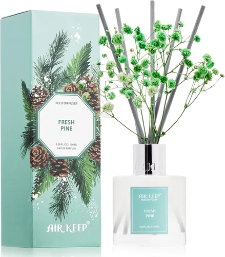 Vista 47 de Airkeep Juego de difusor de varillas – 3.38 onzas líquidas (3.4 fl oz), difusor de aroma de bambú para el hogar, incluye 8 varillas difusoras