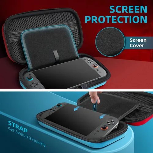 Vista 47 de TiMOVO Carrying Case for Nintendo Switch 2 (2025), Large Capacity Protective Hard Shell Portable Travel Case Pouch for Switch 2, with 10 Game Card