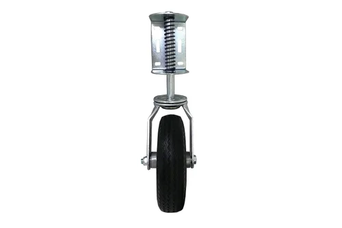 Vista 4 de Shepherd Hardware 8734 Rueda giratoria de puerta con resorte libre de pinchazos de alta resistencia con soporte universal, rueda de 8 pulgadas