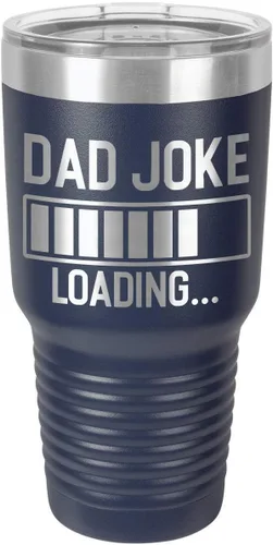 Vista 20 de Dad Joke Loading Black - Vaso de bebida de 30 onzas con popote y tapa superior deslizante, taza de viaje grabada con láser, comparación con Yeti