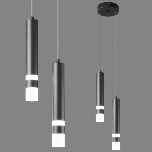 Vista 12 de Lámpara colgante moderna para cocina, lámpara LED regulable, cromada, mini iluminación colgante para isla de cocina, dormitorio, mesita de noche