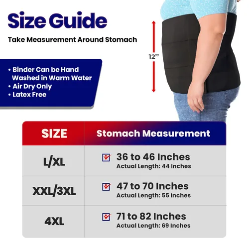 Vista 6 de ARMSTRONG AMERICA Faja abdominal ancha para el vientre XXL + banda posparto para el vientre y envoltura para el vientre, talla XL