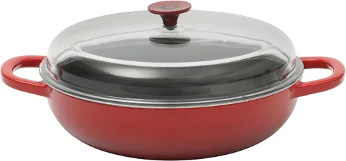 Vista 15 de Crock Pot Artisan - Cacerola de hierro fundido esmaltado con tapa, 5 cuartos de galón, azul aguamarina