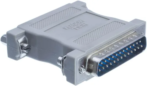 Vista 2 de CableWholesale Adaptador de módem nulo, DB25 macho a DB25 hembra