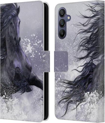 Vista 53 de Head Case Designs Officially Licensed Laurie Prindle A Morgan Christmas Western Stallion Leather Wallet Case Compatible with Samsung Galaxy A07 4G