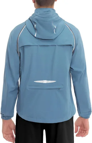 Vista 15 de Little Donkey Andy - Chaqueta de ciclismo extraíble para hombre Capucha desmontable-naranja
