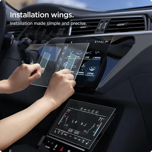 Vista 3 de Spigen Protector de pantalla mate para Q8 E-tron (2019-24), Q7 y Q8