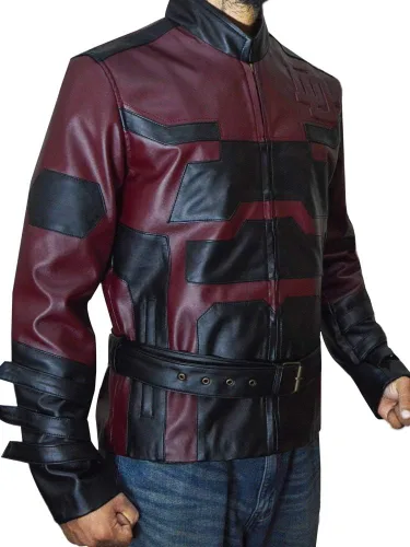 Vista 2 de Charlie Cox Daredevil - Chaqueta de piel para hombre, talla XXS-3XL