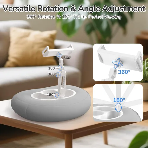 Vista 4 de Soporte de almohada para tableta para Kindle iPad compatible con teléfono/tableta de 4.7 a 10 pulgadas, iPad, iPhone, Samsung, Google, soporte