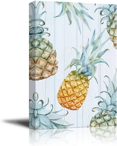 Vista 23 de Wall26 - Lienzo decorativo para pared (12.0 x 18.0 in), diseño de cactus sobre fondo azul