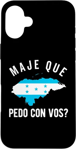 Vista 22 de Funda para iPhone 16 Bandera de Honduras Catracho Camiseta hondureña Maje Que Pedo?
