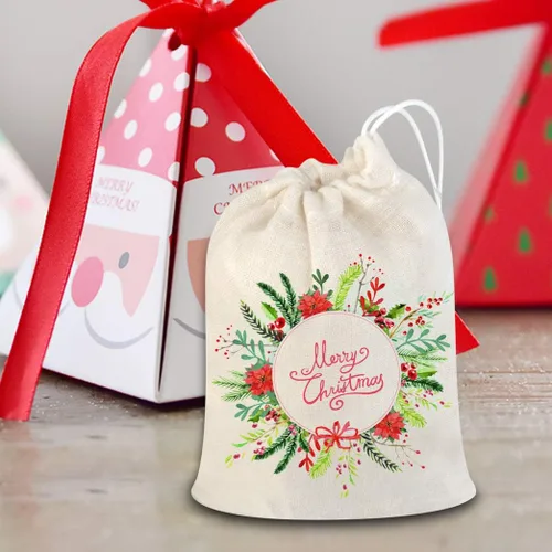 Vista 6 de Tayfremn Bolsas de algodón con cordón, bolsa de muselina reutilizable, bolsas de algodón natural con cordón, bolsa de regalo a granel, bolsa