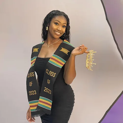 Vista 8 de YanHao Class of 2023 Scarf - Tassel Design Graduation Accessories Sash for Black Girl 2023 Celebrate Our Culture,Boys and Girls Graduate Party