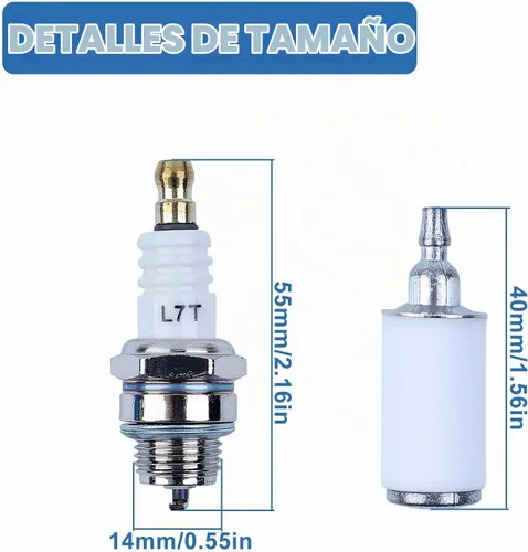Vista 4 de 1.378 in cilindro pistón aire combustible filtro línea kit de junta para Husqvarna 128C 128CD 128L 128LD Trimmer 545008082