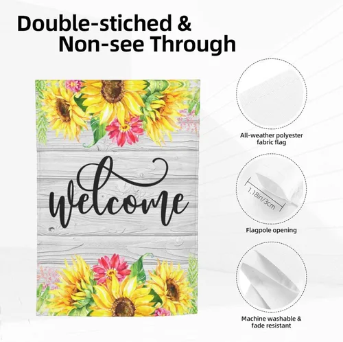 Vista 6 de Bandera de jardín personalizada, banderas de jardín personalizadas con nombre de foto, banderas de jardín personalizadas de impresión de doble cara