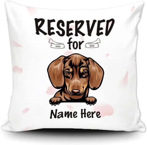 Vista 20 de Funda de almohada personalizada reservada para el perro, Cavalier King Charles Spaniel cachorro, funda de almohada de lona blanca para decoración