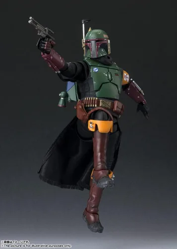 Vista 3 de S.H. Figuarts Boba Fett (Star Wars: El libro de Boba Fett) Aprox. 6.1 pulgadas (6.102 in), AVS, PVC y tela, figura de acción prepintada