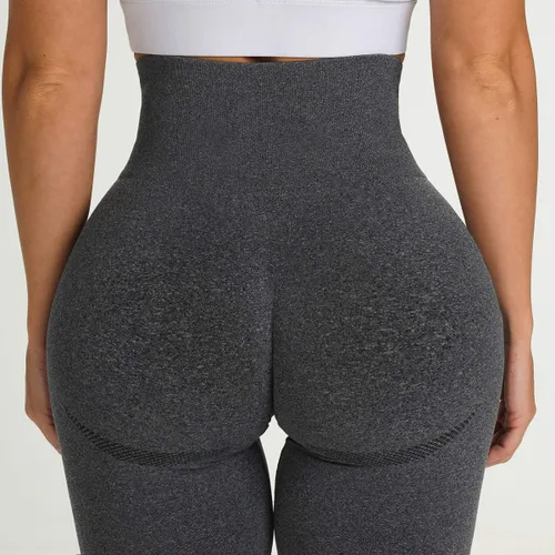Vista 3 de MANIFIQUE Leggings sin costuras para mujer con cintura alta ajustados para hacer gimnasia yoga modeladores de abdomen deportivos de alta compresión